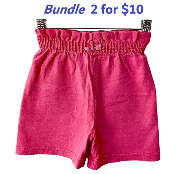 Pink Shorts Girls Kids Toddler Size 3 Elastic Waist Basic Editions Barbiecore - Picture 1 of 7